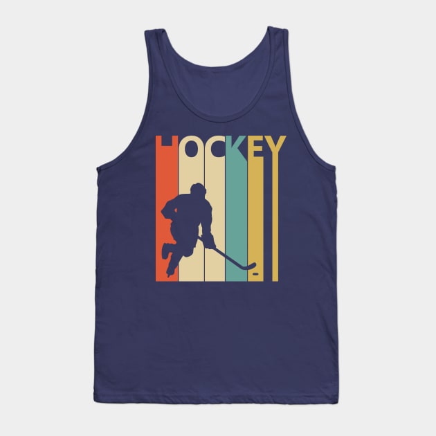 Vintage Ice Hockey Player Tank Top by GWENT